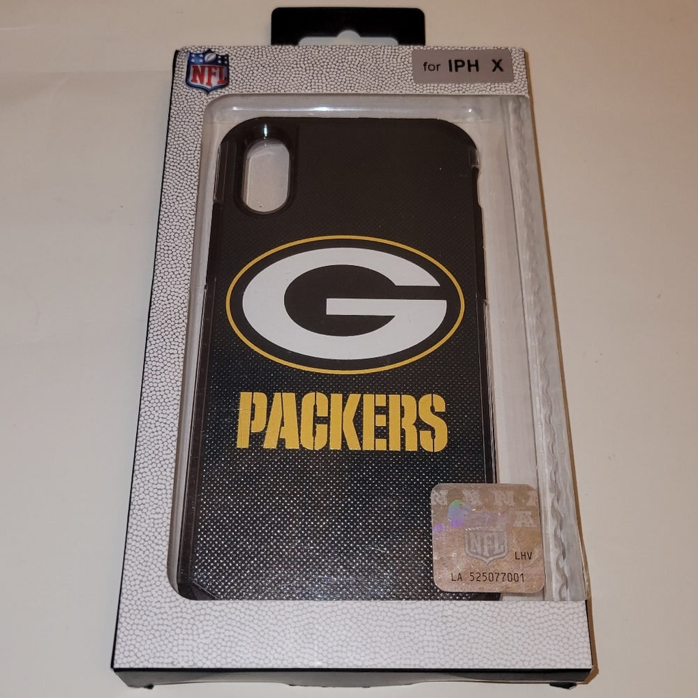 NFL Licensed Green Bay Packers Case for iPhone X - Slim - Green & Black - NEW